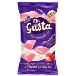 VIVA ME GUSTA PERNITE UMPLUTE CU CREMA DE CAPSUNI SI GLAZURA DE CAPSUNI 100 G